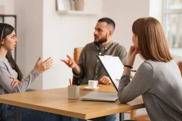Image of couple access free mediation using family mediation voucher scheme Ashby-de-la-Zouch