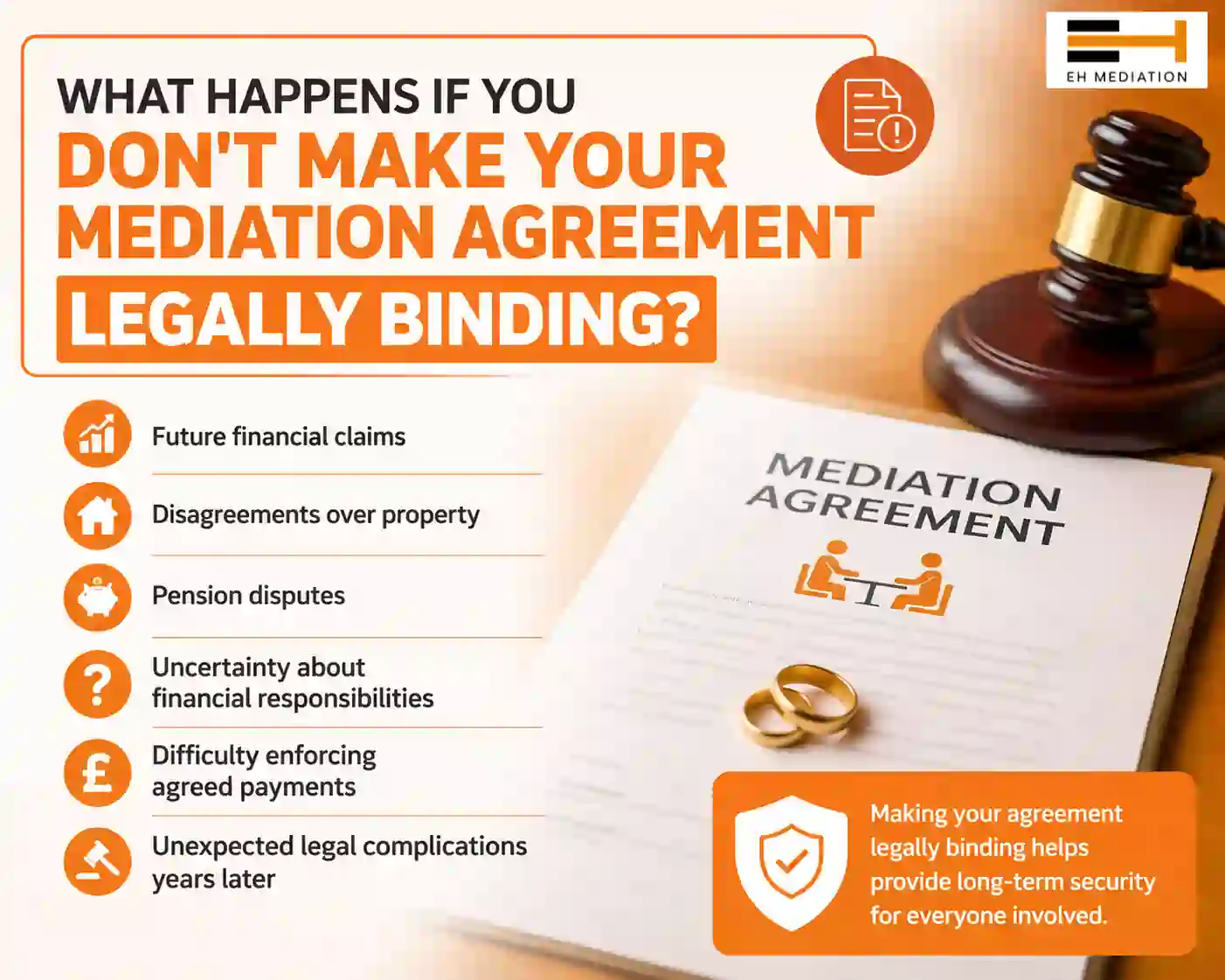 What Happens If You Don't Make Your Mediation Agreement Legally Binding Ashby-de-la-Zouch?